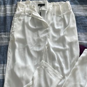 Jlux label sheer white pants